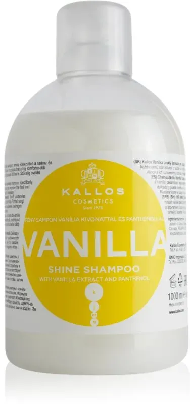 Kallos KJMN Professional Vanilla aufhellendes Shampoo für trockenes Haar 1000 ml