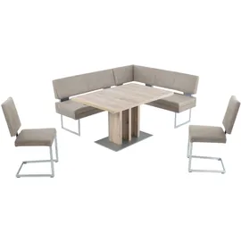 K+W Komfort & Wohnen Essgruppe, (4-tlg), langer Schenkel links oder rechts, 2 Freischwinger, 1 Funktionstisch grau