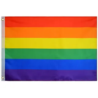 Regenbogen Rainbow LGBT Gay,LGBTQ Flagge 90 x 150 cm, Regenbogen Flagge,Gay Pride Flagge,Lebendige Farbe,Wetterfeste Fahne für Fahnenmast,Regenbogenfahne,100% Polyester