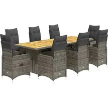 vidaXL Garten-Bistro-Set 9-tlg. Grau