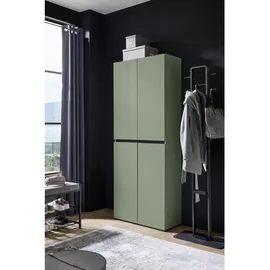 home24 Mister 80 x 200 x 34 cm hochglanz weiß / weiß