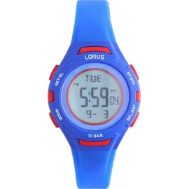 Lorus Kinder Digital Quarz Uhr 0 mm Silikonarmband Blau
