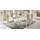JV Möbel Barock Antik Stil Esstisch 90 x 82 cm weiß