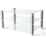 KGUSS Mini HiFi Rack Acryl 2-Schicht Audio Rack Aluminium Halterungen Kleines Transparentes Desktop Rack für HiFi Audio Equipment dac Amplifier Amp