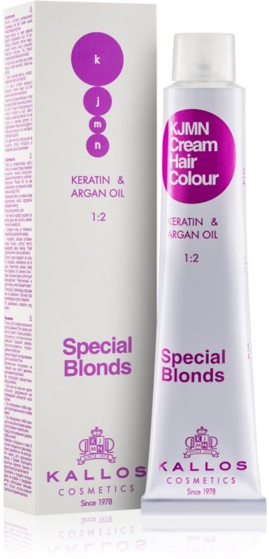 Kallos KJMN Hair Colour Keratin & Argan Oil Special Blonds Haarfarbe Farbton 12.0 Special Ultra Blond 100 ml
