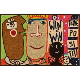 Wash+Dry Fußmatte Think Positiv 050x075 cm