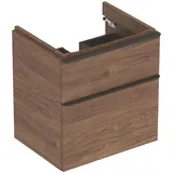 Geberit Waschtischunterschrank 2 Schubladen 58,4 x 61,7 x 47 cm Nussbaum