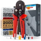BAURIX BAURIX® Crimpzange mit 2000 Aderendhülsen Set I [0,25-6mm2]
