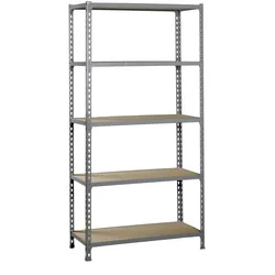 PROREGAL Schwerlastregal BIG MULI | HxBxT 200x120x30cm | 5 Fachböden | Fachlast 200kg | Verzinkt | Lagerregal Kellerregal Werkstattregal Metallregal