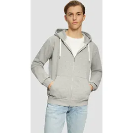 QS Basic-Sweatjacke Kapuzenjacke grau S