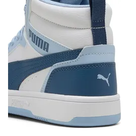 Puma Rebound V6 Mid Unisex Weiß/Dark Indigo/Haute Tropic 39