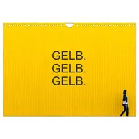 Calvendo Gelb. Gelb. Gelb. (Wandkalender 2026 DIN A4 quer),