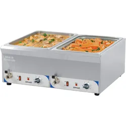 Doppel-Bain-marie mit Ablaufhahn GN 1/1 - 150 mm  CBMDV150 Casselin