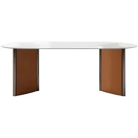 xl moebel gmbh Ovaler Esstisch 200 x 75 x 100 cm braun