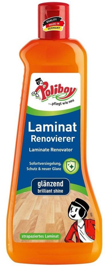 poliboy Laminat Renovierer - Sofort Versiegelung - 500ml - Laminatreiniger (lang anhaltenden Glanz und Schutz für Laminatböden - Made in Germany)