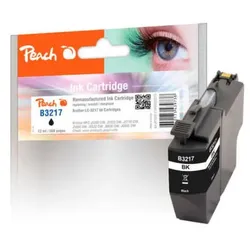 Peach Tintenpatrone schwarz kompatibel zu Brother LC-3217BK, Tinte auf Pigmentba