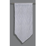 GARDINIA Fensterdekoration, Voile mit Silberdruck, Deko-Gardine, Sichtschutz, Blendschutz, Lichtdurchlässig und transparent, Weiß, 60 x 120 cm