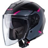 Caberg Flyon II Boss, Jethelm - Matt Schwarz/Grau/Pink - XS