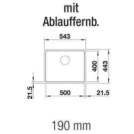 Blanco Subline 500-IF SteelFrame anthrazit + Excenterbetätigung + InFino