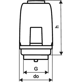 Uponor thermischer Stellantrieb, Thermoantrieb Vario Plus 230V NC, TA230, 1141678