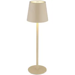 Globo LED-Tischleuchte Vannie Alu, Eisen, Stahl & Metall Beige Sand