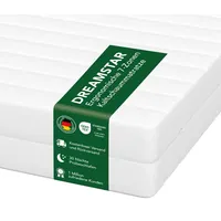 DREAMSTAR Easy Flex | ergonomische 7-Zonen Kaltschaummatratze | Öko-Tex Zertifiziert | Härtegrad 2 und 3 (H2 & H3) | Rollmatratze | Made in EU I 140 x 200 cm