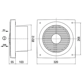 Maico Wandeinbauventilator ENR 20