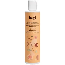 hagi cosmetics Hagi Natural Spicy Orange Shower Gel Moisturizes and Regenerates Skin pH Balance Natural Ingredients Honey Sea Buckthorn Orange Orange Scent Spicy |
