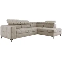 XXL Ecksofa Couch mit Schlaffunktion, Schlafsessel mit Bettfunktion L Form, Big Sofa, Schlafsofa mit Bettkasten, Ecksofa mit Schlaffunktion 280 cm breit, Sofa mit Schlaffunktion (Rechts, Cloud 3)