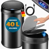 monzana Mülleimer 40 l Schwarz