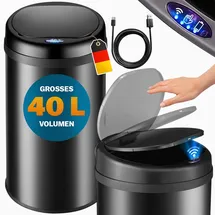 monzana Mülleimer 40 l Schwarz