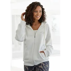 Kapuzensweatjacke, mit seitlichen Taschen und Innen angeraut, Loungewear, Gr. 32/34, beige, , 75712405-32