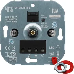 1St. NDIMUNIDR250LED100.0 LED-Universaldimmer, Drehdimmer, Schalte