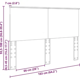 vidaXL Kopfteil Weiß 100 cm Holzwerkstoff