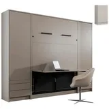 QMM TraumMöbel Schrankbett 140 x 200 cm Weiß