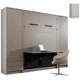 QMM TraumMöbel Schrankbett 140 x 200 cm Weiß