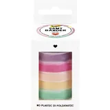 Folia Geschenkband Samt champagner/rosa/lila/hellblau/hellgrün 10 mm x 2 m