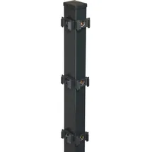 Floraworld Zaunpfosten 6 x 180 cm Grau/Stahl