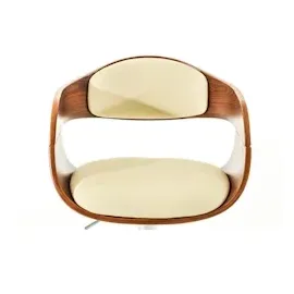 CLP 2er Set Barhocker Kingston Kunstleder walnuss/creme