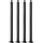 Vevor Kabelgeländerpfosten, 4er-Pack, 1067x50,8x50,8 mm, vorgebohrtes horizontales Loch, Edelstahl SUS304, gebogene horizontale Halterung, für Handlauf, Balustrade, schwarz, 4JZLGZXHS106URZU0001V0