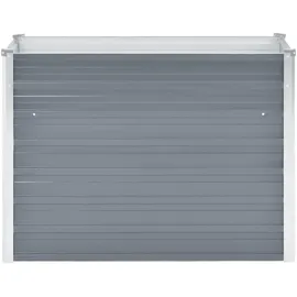 vidaXL Garten-Hochbeet verzinkter Stahl rechteckig 100 x 40 x 77 cm Grau 