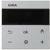 Gira System 3000 Raumtemperaturregler Display Farbe Alu, Wandthermostat (5393 26)