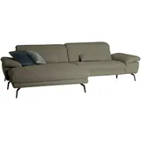die planbar Eckcouch Polyester L-Form mit Kopfteilverstellung 3-Sitzer Grün