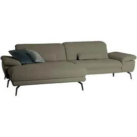 die planbar Eckcouch Polyester L-Form mit Kopfteilverstellung 3-Sitzer Grün