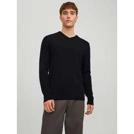 JACK & JONES Essential Basic Knitted Pullover Mit V-ausschnitt Black S