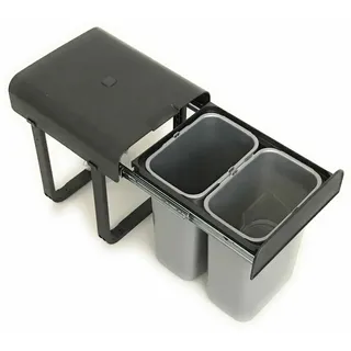 EKOTECH Abfallsammler AS88G Aladin grau.schwarz 2x 8 Liter