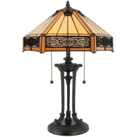 Quoizel Tischleuchte Tiffany Indus 2xE27 H:58,4 L:40,6 B:40,6