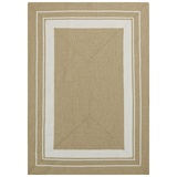 NORTHRUGS Trenzado In- & Outdoor Teppich Wetterfest – Pflegeleicht Handmade-Look für Innen und Außen Gewebter Outdoorteppich Läufer für Balkon, Terrasse, Wohnzimmer, Garten – Creme Beige, 200x290