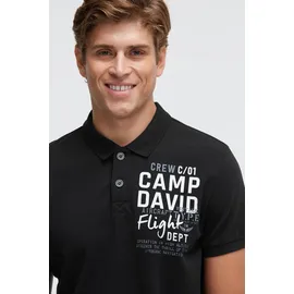 Camp David Poloshirt schwarz M