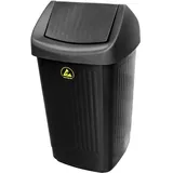 BJZ A-35059 ESD Papierkorb 50l (B x H x T) 360 x 650 x 360mm Kunststoff Schwarz 1St., Abfalleimer, Schwarz